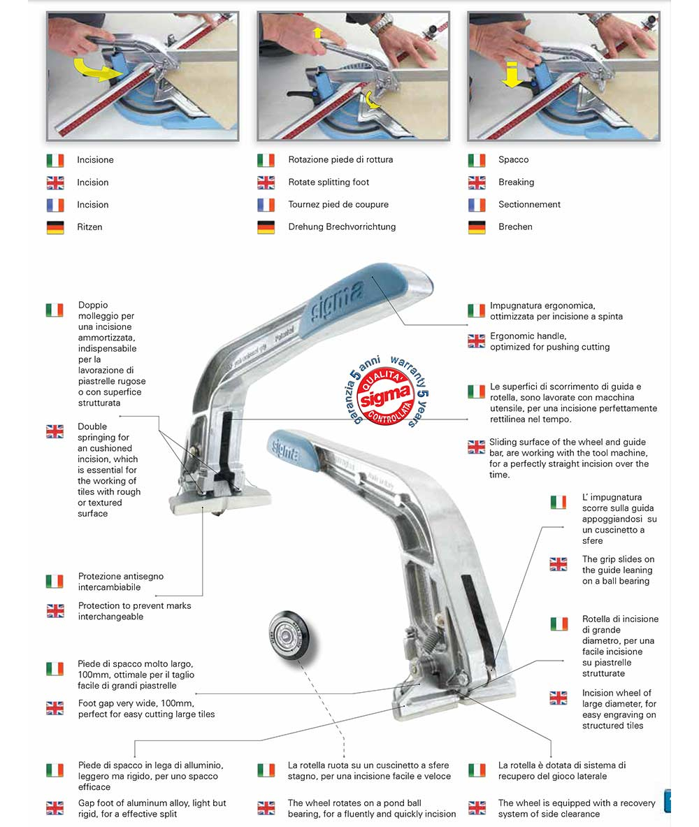 Sigma 3E4M - Tagliapiastrelle 'Serie 3 Max' 127 cm