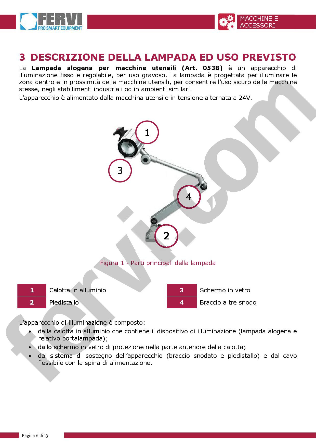 LAMPADA ALOGENA CON BASE MAGNETICA FERVI 0536