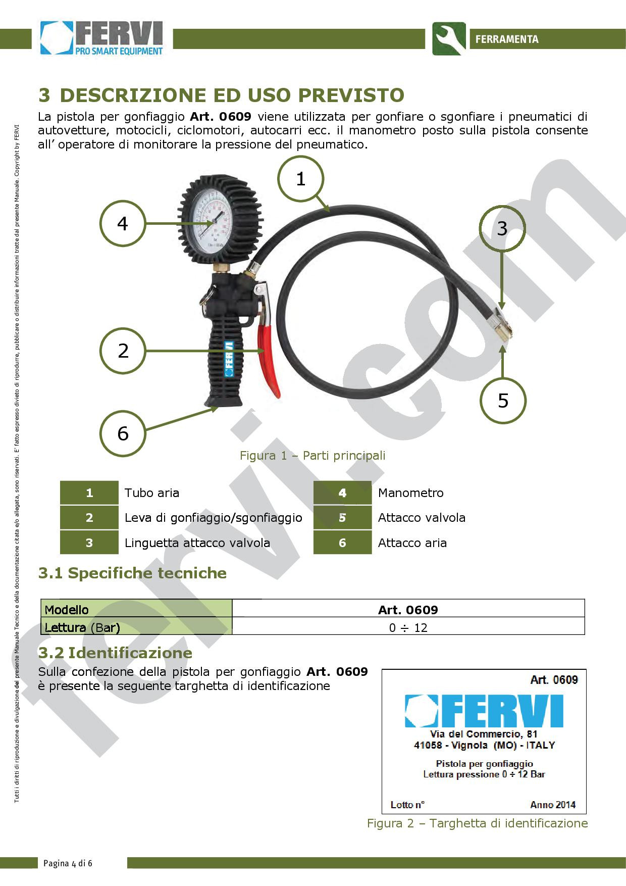 Fervi 0609 - Pistola gonfiaggio