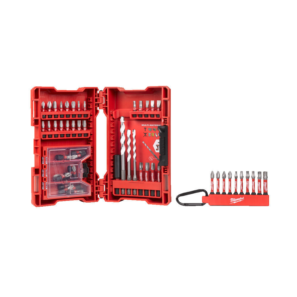 Milwaukee 4932479855 - Set inserti e punte per avvitatore + set inserti a  moschettone