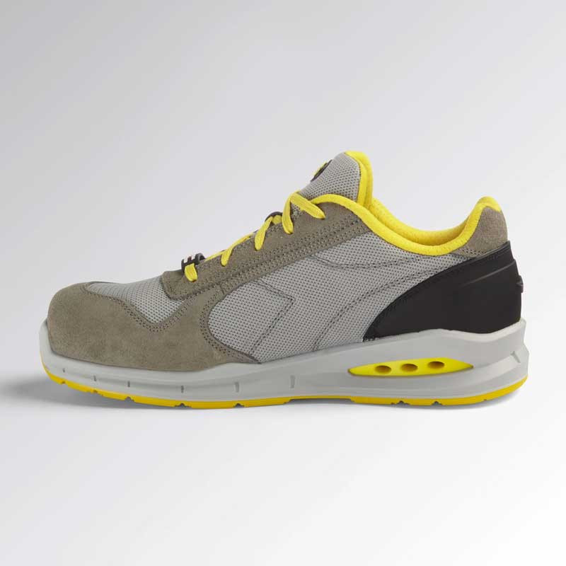 Diadora RUN NET AIRBOX LOW - scarpe antinfortunistiche S1P SRC grigio  vento/grigio alluminio