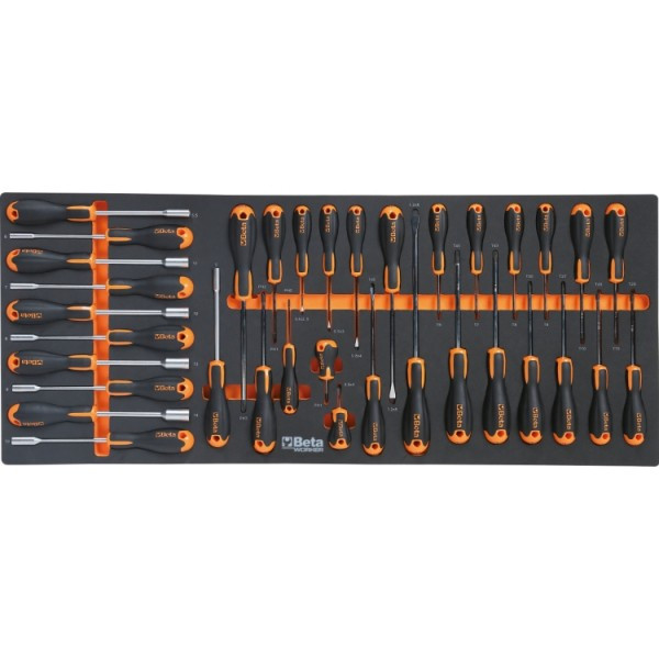 Beta BW 2400S XL9/E-XXL - Carrello porta attrezzi a 9 cassetti completo di  716 utensili - arancione