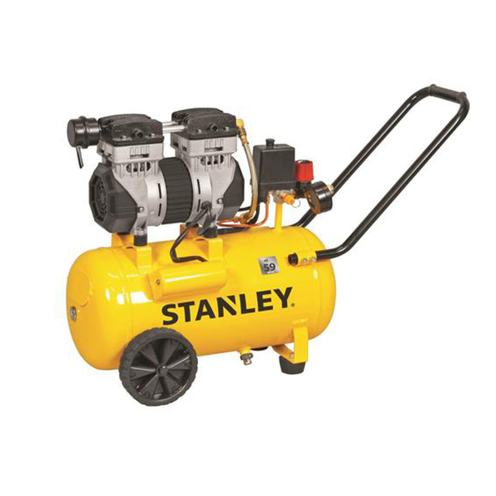 Stanley DST 240/8/50 - Compressore aria silenzioso 50 lt, 2 HP