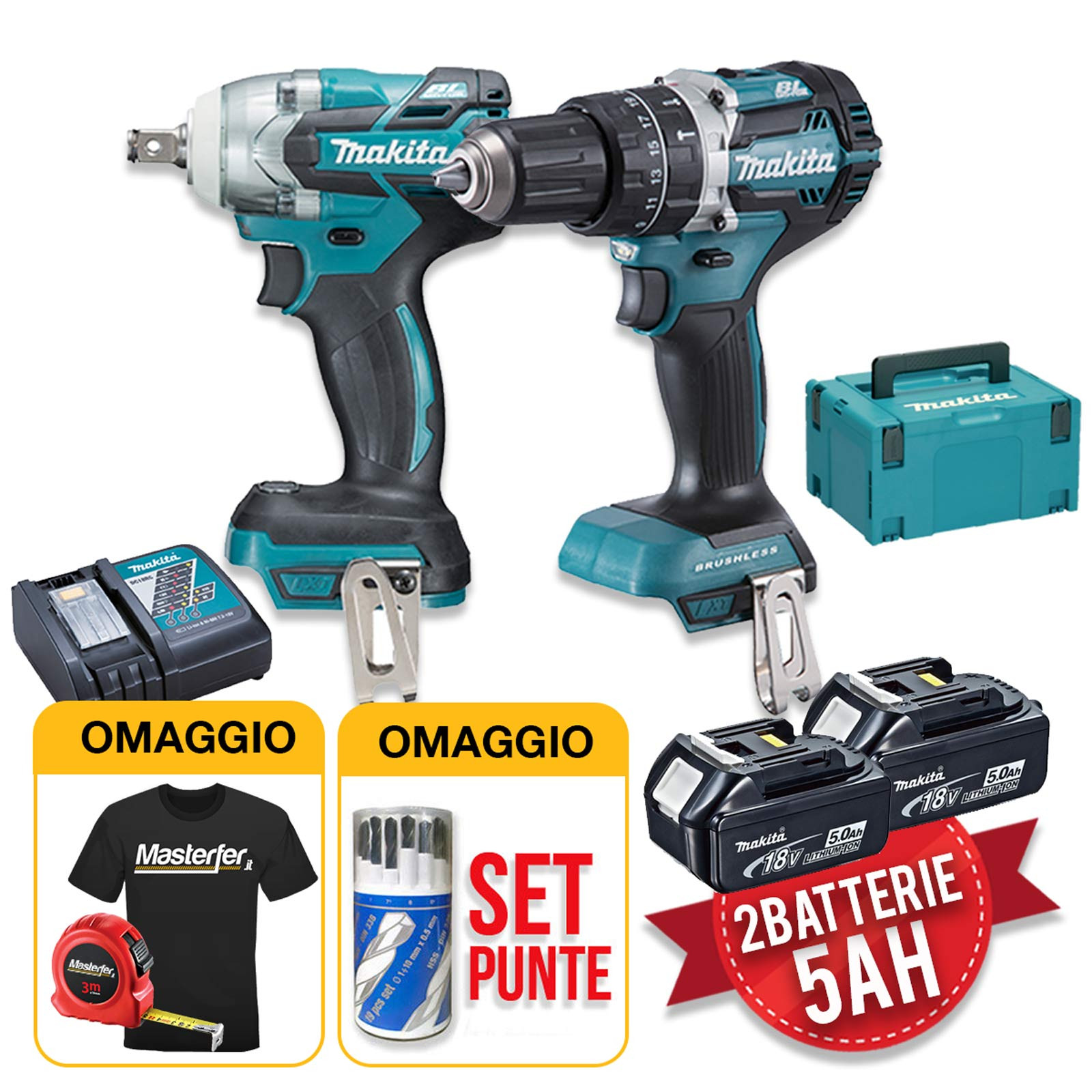 Avvitatore Makita ad Impulsi Doppia Batteria e Kit – Forniture Italiane  Ufficiali