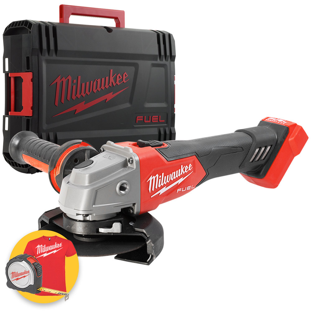 Milwaukee FSAG125XB-502X - Smerigliatrice angolare a batteria 18V Fuel con  FRENO, 2 x 5Ah