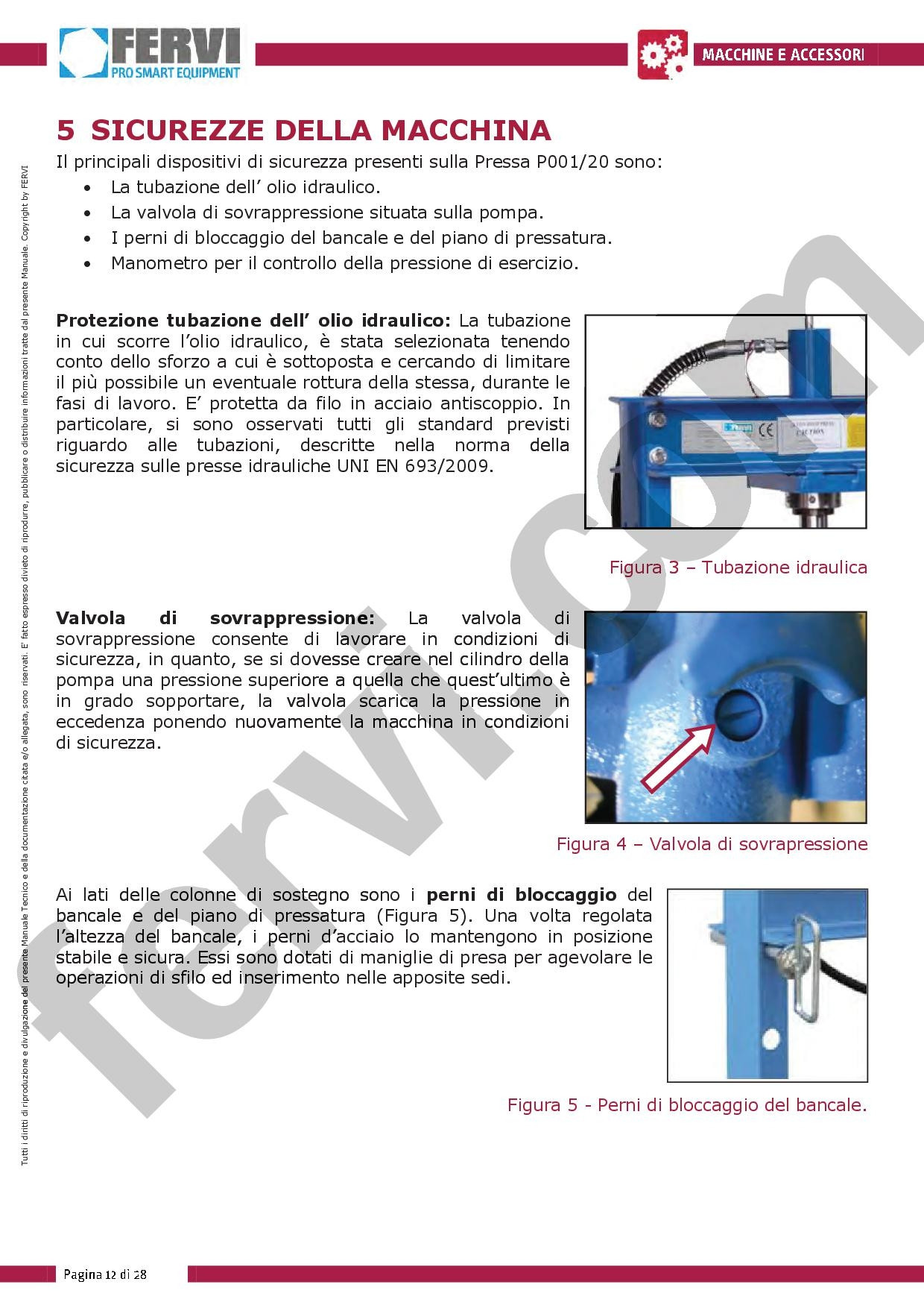 Pressa idraulica manuale pneumatica 45 Ton Fervi P001/45 con argano per  banco