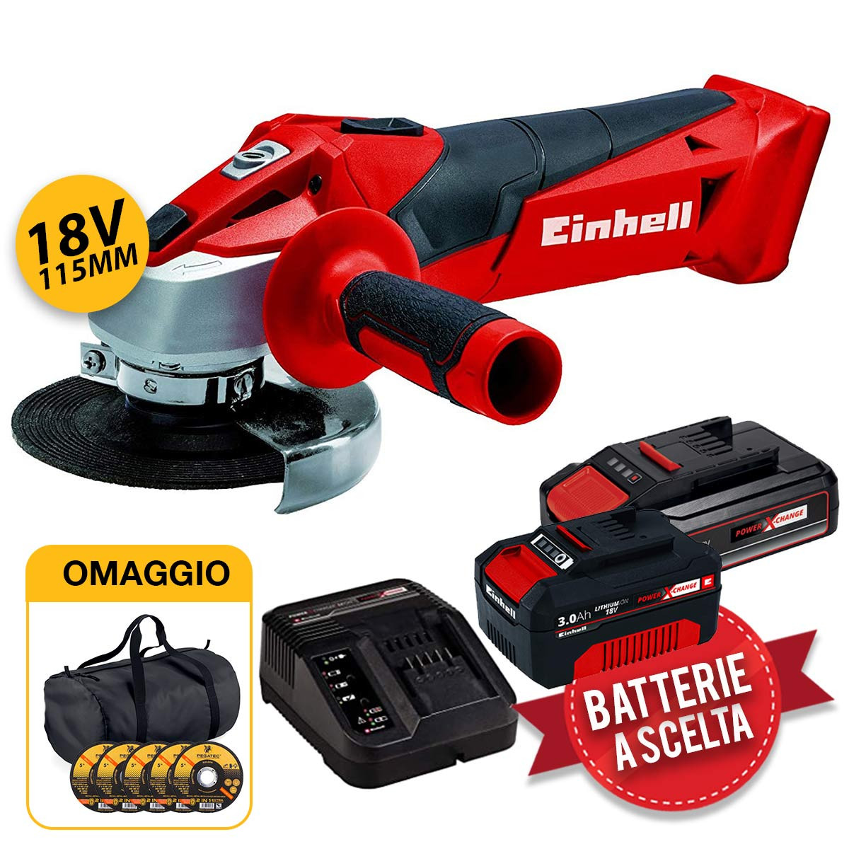 Einhell TC-AG 115 - Smerigliatrice angolare 115mm