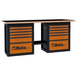 Beta C59B - Banco da lavoro Endurance con 2 cassettiere da 6 cassetti