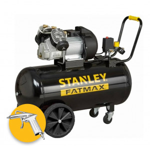 Stanley DV2 400/10/100 - Compressore aria silenziato, 100 litri, 3 HP, 10 bar