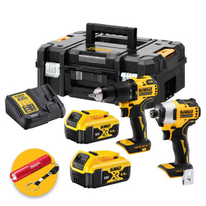 Dewalt DCK2062M2T - Trapano avvitatore DCD709 + Avvitatore a impulsi 1/4" DCF809