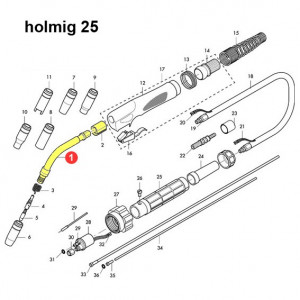 Corpo torcia completo per Holmig 25 (HG025)