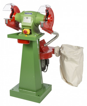 Smerigliatrice con aspiratore Nebes serie industriale in ghisa SA-2 - 1,0 HP trifase