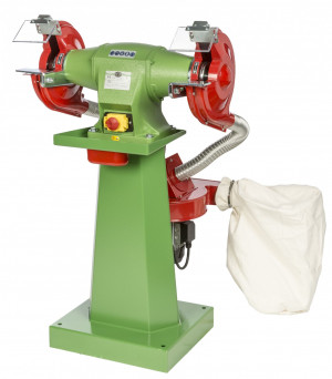 Smerigliatrice con aspiratore Nebes serie industriale in ghisa SA-5 - 2,5 HP trifase