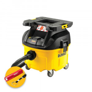 Dewalt DWV901LT - Aspiratore professionale 1400W 30l - specifico per EDILIZIA con scuotifiltro automatico