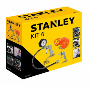 Kit accessori 6 pezzi per compressore Stanley 9045717STN