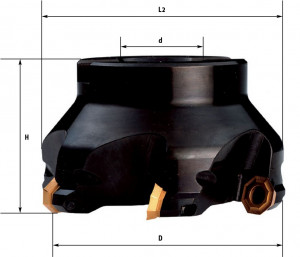 Fervi F308/080 - Fresa a inserto per spianatura