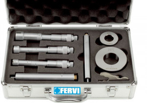 Fervi M019/06/12 - Assortimento micrometri a tre punte per interni, per fori ciechi