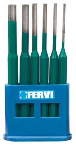 Fervi 0126 - Serie 6 cacciaspine con supporto in plastica