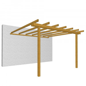 Pergola Addossata 400X300 - Losa Esterni da Vivere