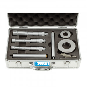 Fervi M019/20/40 - Assortimento micrometri a tre punte per interni, per fori ciech