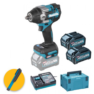 Makita TW007GM201 - Avvitatore a impulsi a batteria 40V XGT - 2 x 4Ah - Coppia 760Nm