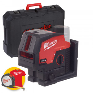 Milwaukee M12 CLLP-0C - Livella laser verde a 2 linee con piombo