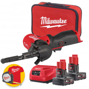 Milwaukee M12 FBFL10-0 - Levigatrice a nastro a batteria 12V - nastro da 10mm - solo corpo