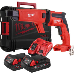 Milwaukee M18 FSG-0X avvitatore per cartongesso con caricatore e batterie