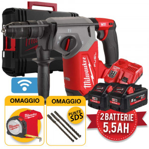 Milwaukee M18 ONEFHX-552X - Tassellatore a batteria SDS-Plus con funzione ONE-KEY