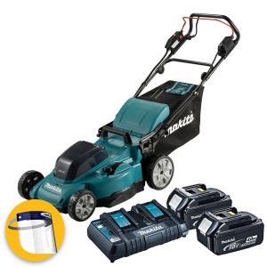 Makita DLM481PT2 - Rasaerba a batteria 36V (18 + 18) - taglio 48 cm - 4 funzioni