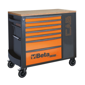 Beta RSC24L-CAB - Cassettiera porta attrezzi con 7 cassetti e armadietto portaoggetti