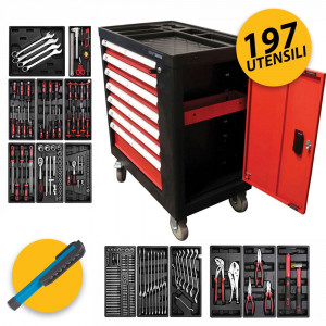 BGS4074 - Carrello porta attrezzi portautensili completo con 197 pezzi offerta