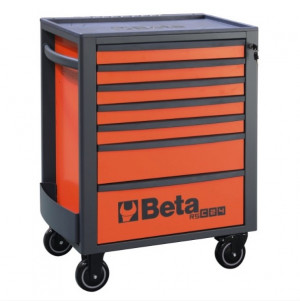 Beta RSC24/7 - Carrello porta attrezzi per officina 7 cassetti vuoti, colore a scelta-Arancione