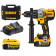 Kit Dewalt DCD996 - DCG412 Trapano avvitatore con percussione + Smerigliatrice a batteria 18V + 2 Batteria 5Ah con OMAGGIO