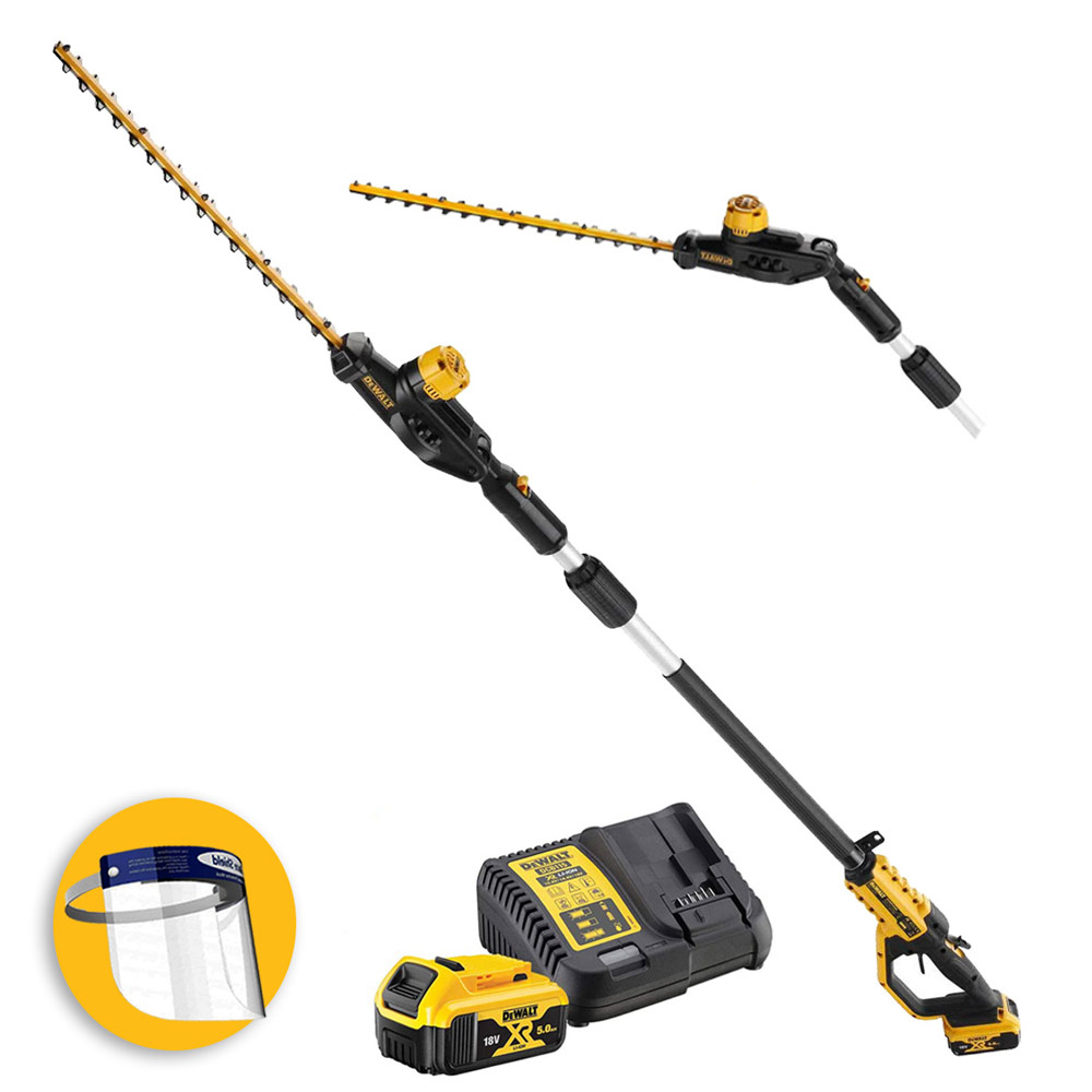 Dewalt DCMPH566P1 - Tagliasiepi estensibile a batteria 18V, 1 batteria da  5Ah