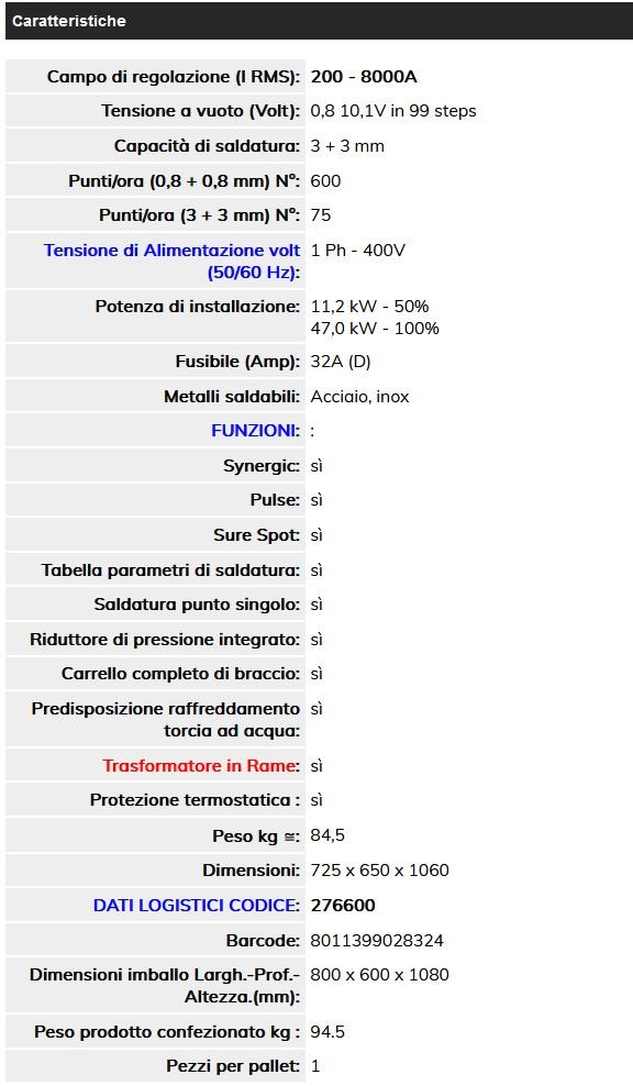 Deca SW 100 LAB Puntatrice pneumatica regolazione sinergica 400V 50/60 Hz